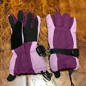Land’s End Purple Ski Gloves